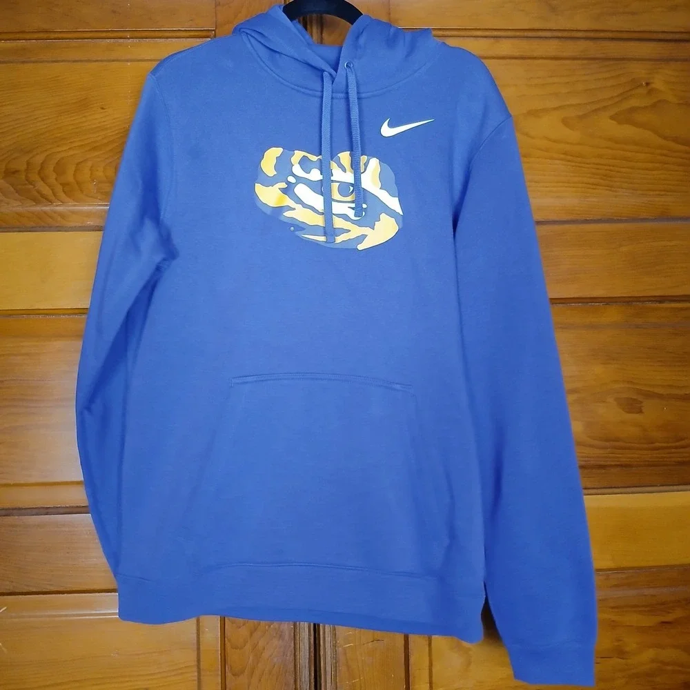 NWT Nike LSU Tigers Club Fleece Hoodie Purple Men's Medium‎ CK2621-547 Football